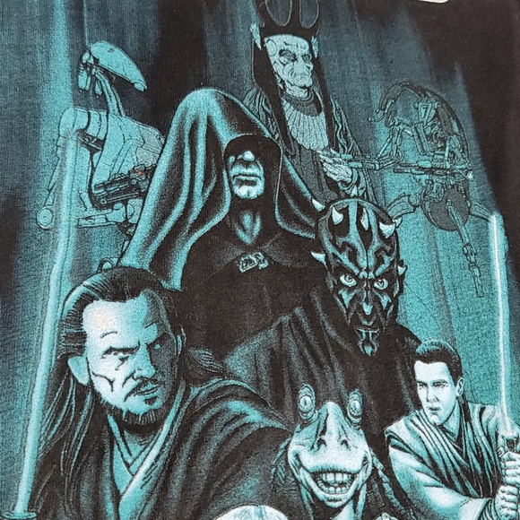 Vintag 1999 Star Wars Episode 1 Full Character Tee - Picture 6 of 7